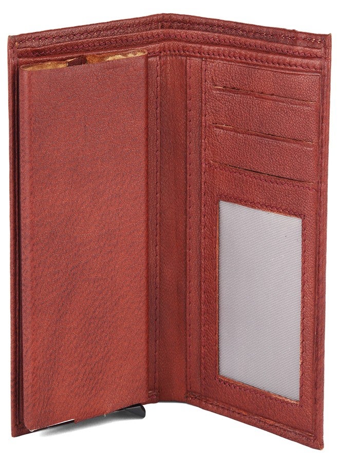WildHorn Rfid Protected Leather Wallet For Men, Maroon - Image 4